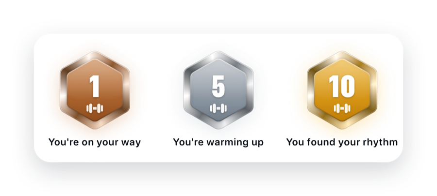 Unlocked badges