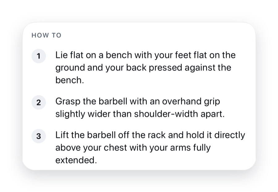 Step-by-step instructions